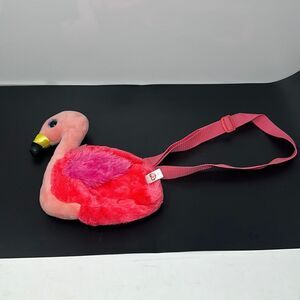 TY Gear Gilda The Pink Flamingo Purse Beanie Baby Plush Stuffed Animal Bag